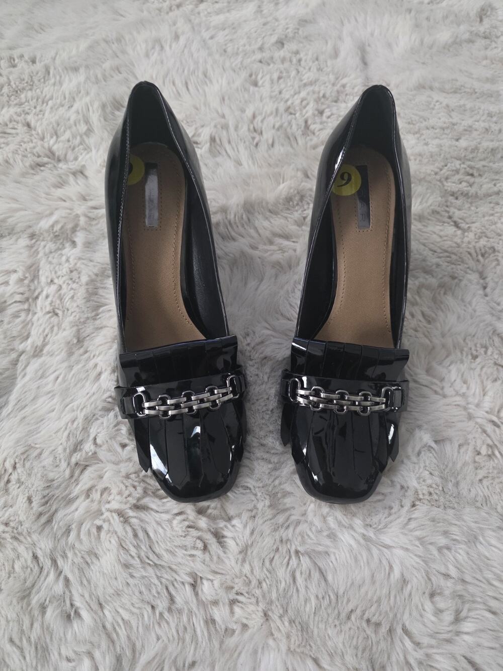 Tahari Black Patent Leather Pumps Sz 9